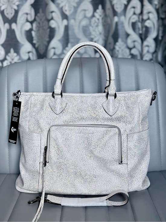 Aimee Kestenberg Handbags - Aimee Kestenberg Sunbury Iridescent Holographic Genuine Leather Tote Satchel